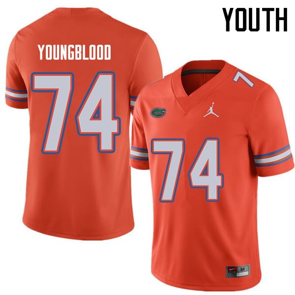 NCAA Florida Gators Jack Youngblood Youth #74 Jordan Brand Orange Stitched Authentic College Football Jersey KBW0464PS